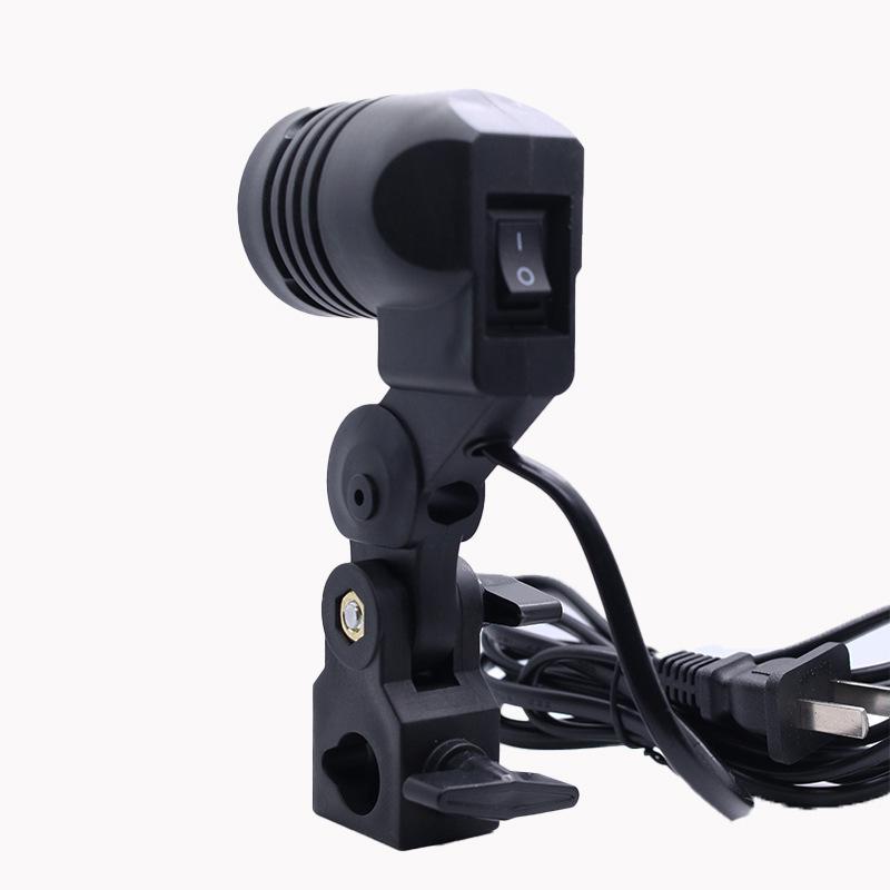 E27 Single Lamp Holder with Cord for Energy-Saving Photography Mushroom Fill Light