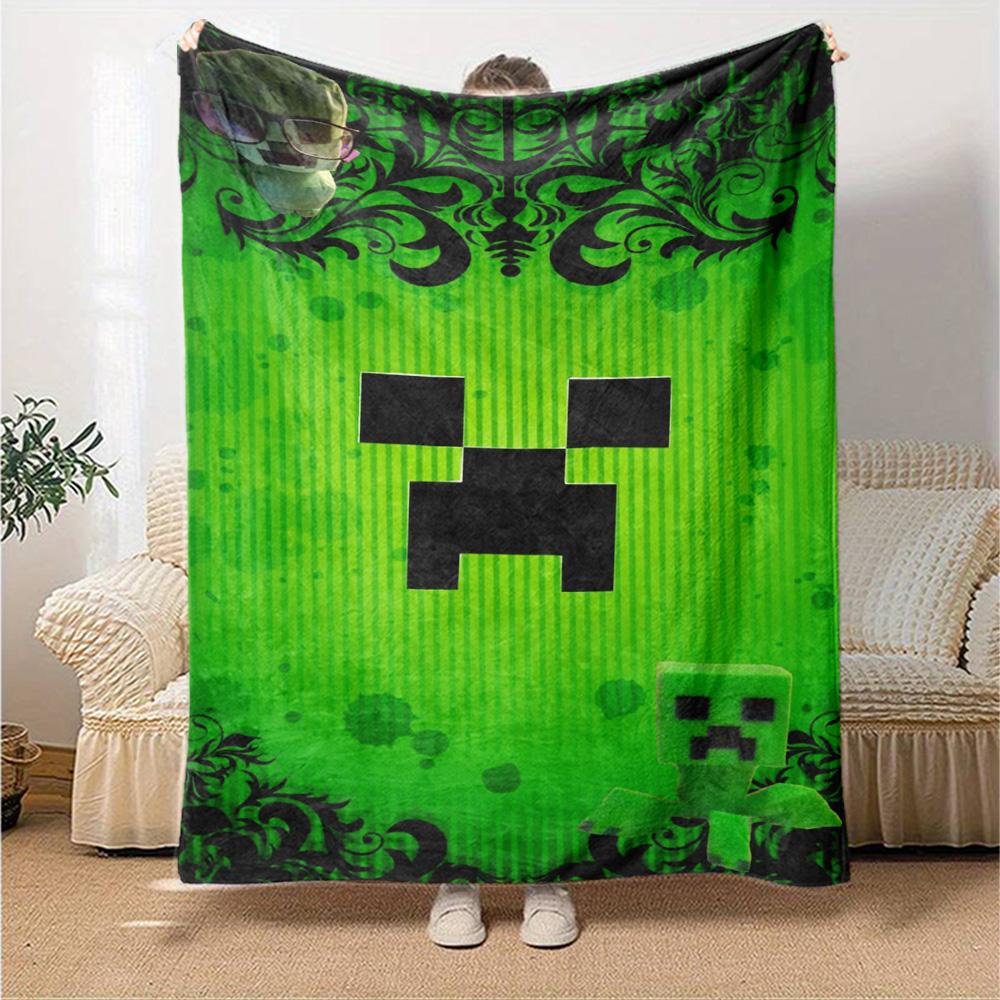 Minecraft Blanket Comfortable Suitable For Seaside Livingroom Office For All Occasions Playful Design Perfect Gift For Relatives And Friends