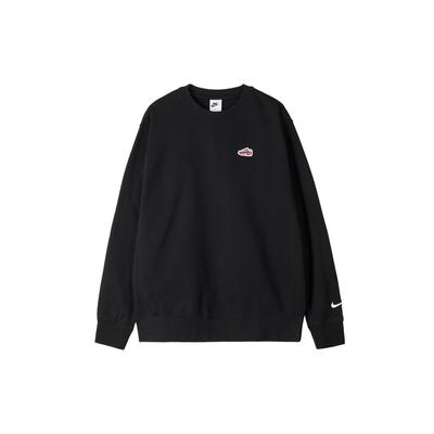 Broderte Små Logo Crew Neck Genser Menn Topper Svart FZ5203-010