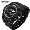 SANDA G Style New Men's Watches 50M Waterproof Sports Military Quartz Watch For Male LED Digital Electron Wristwatch Clock