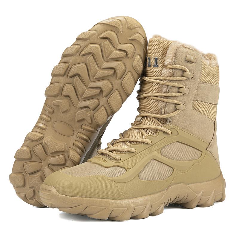 Men s Plus Size High-Top Military Combat Boots - Outdoor Hiking & Warm Snow Boots 43