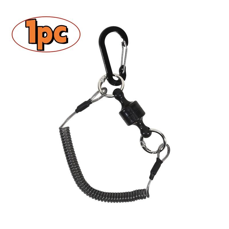 

1/2pcs Magnetic Heavy-Duty Elastic Fishing Lanyard,Universal Stainless Steel Safety Rope Strong Magnet Fast Buckle Anti-Drop