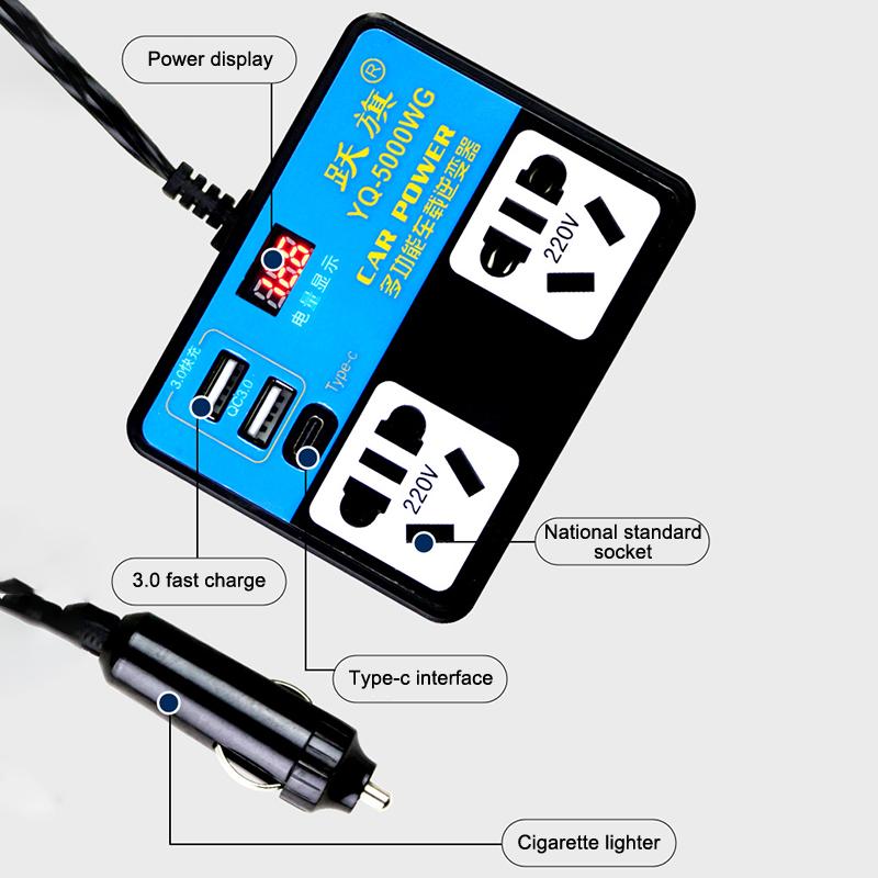 Dc 12V 24V Converter Car Inverter Car Charging Wear-Resistant Material Easy Installation Fast Charging Usb