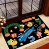 Colorful cartoon animal letters Flannel-printed floor mats has non-slip function is suitable entrances bathroom welcome carpets
