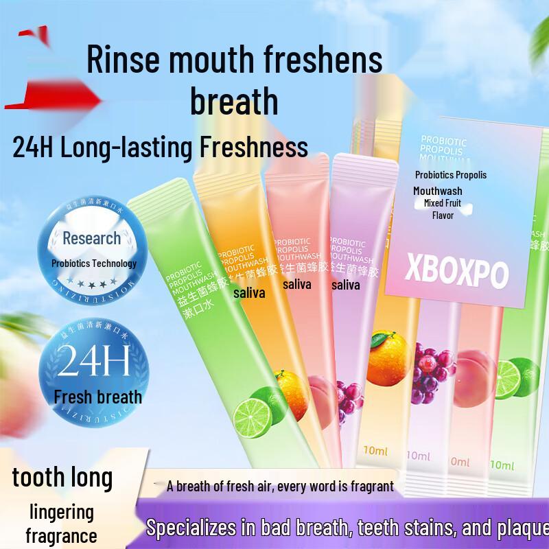 XBOXPO Probiotic Mouthwash Travel Packs