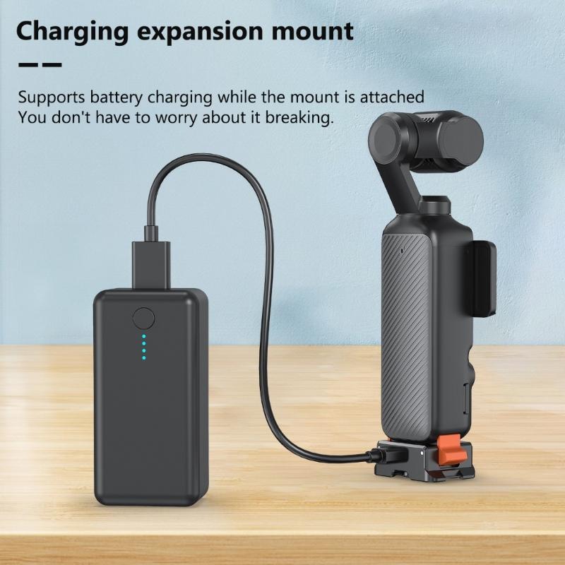 Aluminum Alloy Charging Dock Base Built-in 1/4 Screw Hole At Bottom Lightweight for Pocket 3 with Type C Port