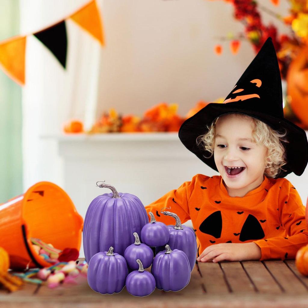 Umpkin Model Artificial Crafts Fall Thanksgiving Party Decoration Halloween Pumpkin Set