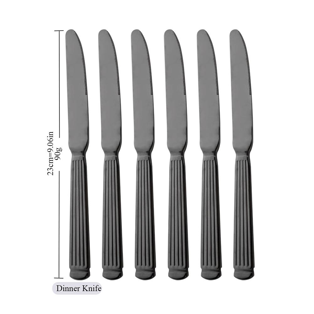 6/24Pcs Tableware Set Stainless Steel Utensil Kitchen Knives Cake Forks Coffee Spoons Cutlery for Home Restaurant Flatware Set