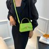 Textured Hand-carried Armpit Small Square Bag 2025 New Summer Trendy Casual Retro Single Shoulder Solid Color Messenger Women's Bag