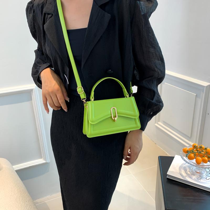 Textured Hand-carried Armpit Small Square Bag 2025 New Summer Trendy Casual Retro Single Shoulder Solid Color Messenger Women's Bag
