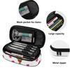 Pen Case Spacious Storage Strong Polyester Fabric Smooth Zipper with Main Compartment Mesh Pocket and Pen Slots for Classroom Use