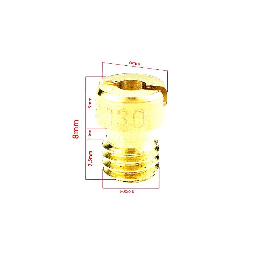 10Pcs M5x0.80 Carburetor Carb Main Jet for GY6 125cc-150cc 152QMI 157QMJ 10Sizes