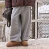 Kids Winter Fleece Lined Thick Loose Sweatpants Boys Girls Korean Style