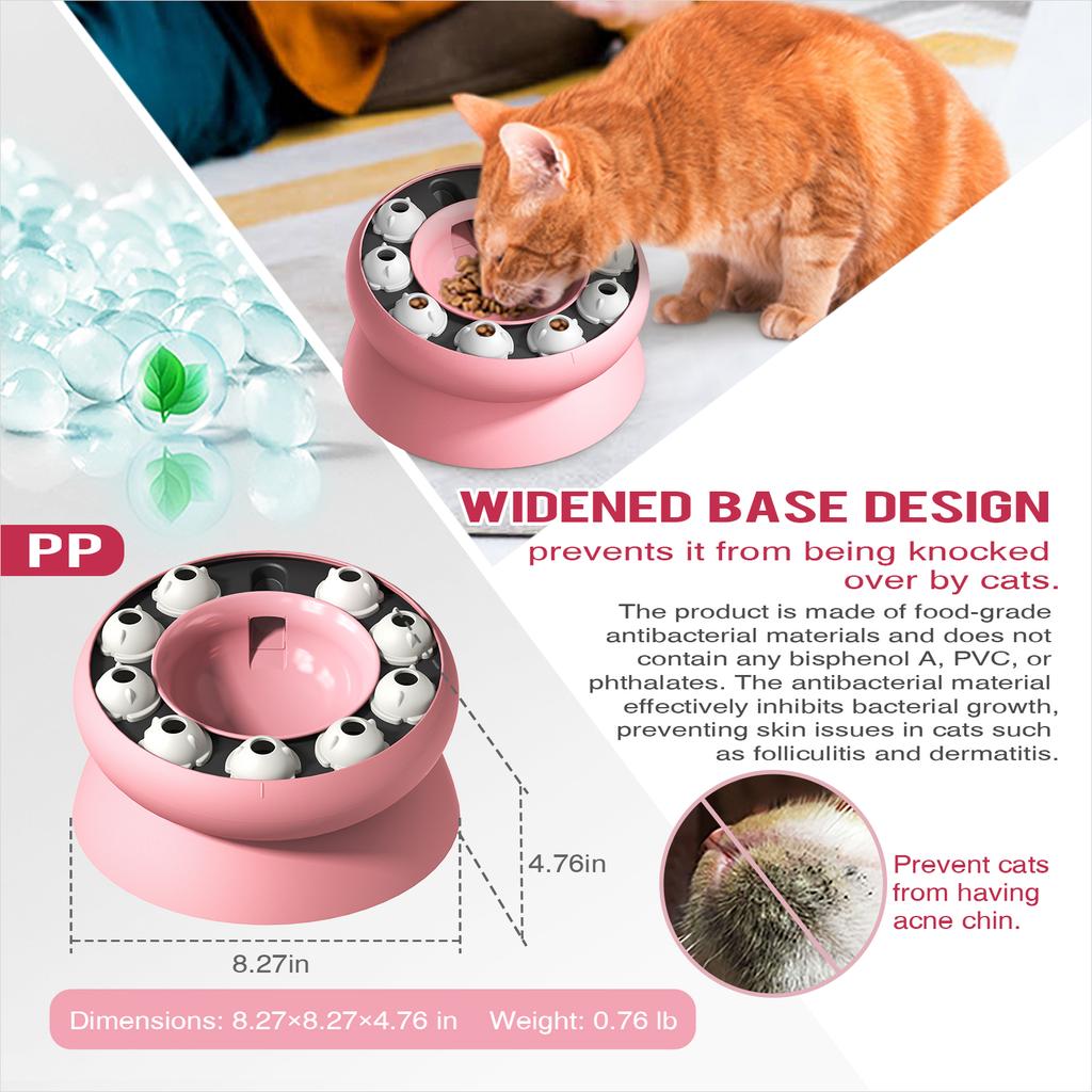 Cat Toys Slow Feeder Cat Bowl Interactive For Indoor Cat Puzzle Feeder Pet Toy Pets Feeding Supplies