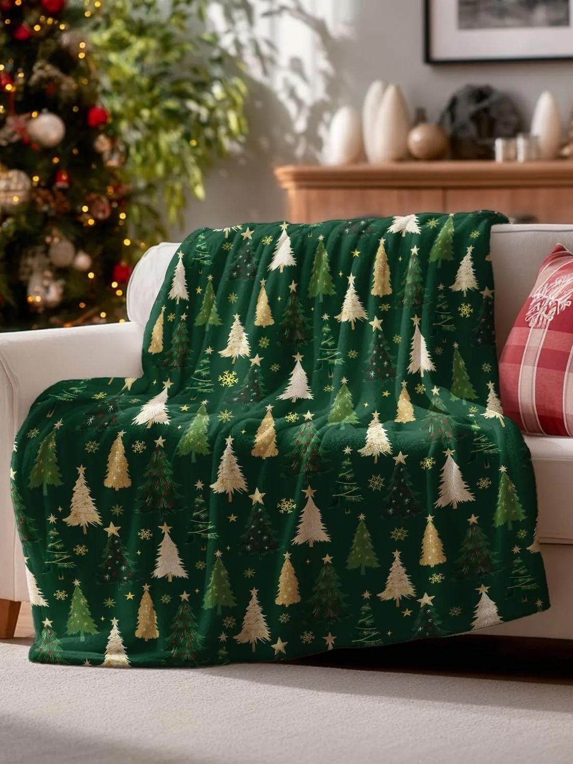 

Christmas Red Tree Throw Blanket - Soft Plush Cozy, Perfect for Couch Sofa Bed, 30x40in