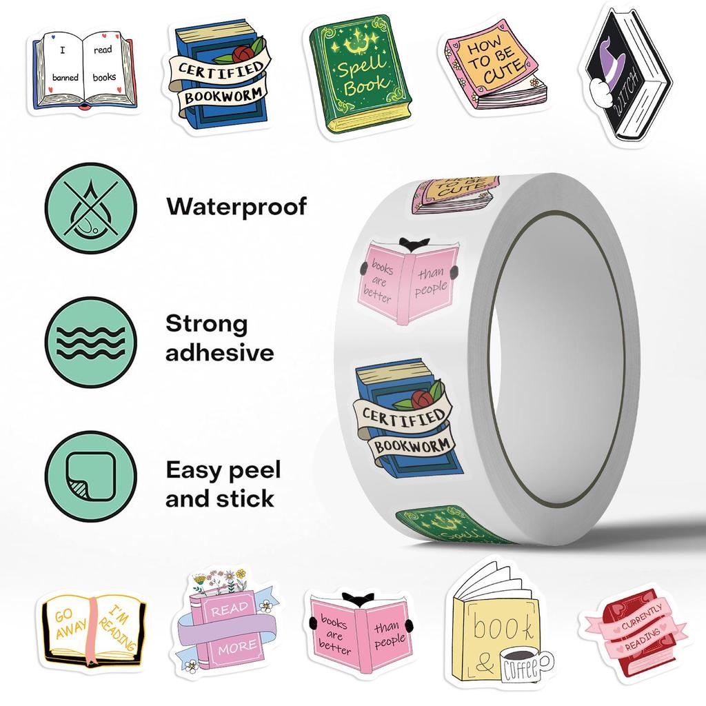 Cartoon Festival Gift Stickers - 500/Roll for Journals and Sealing