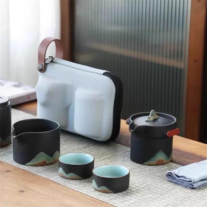 Taoxun Portable Japanese Ceramic Kung Fu Tea Set