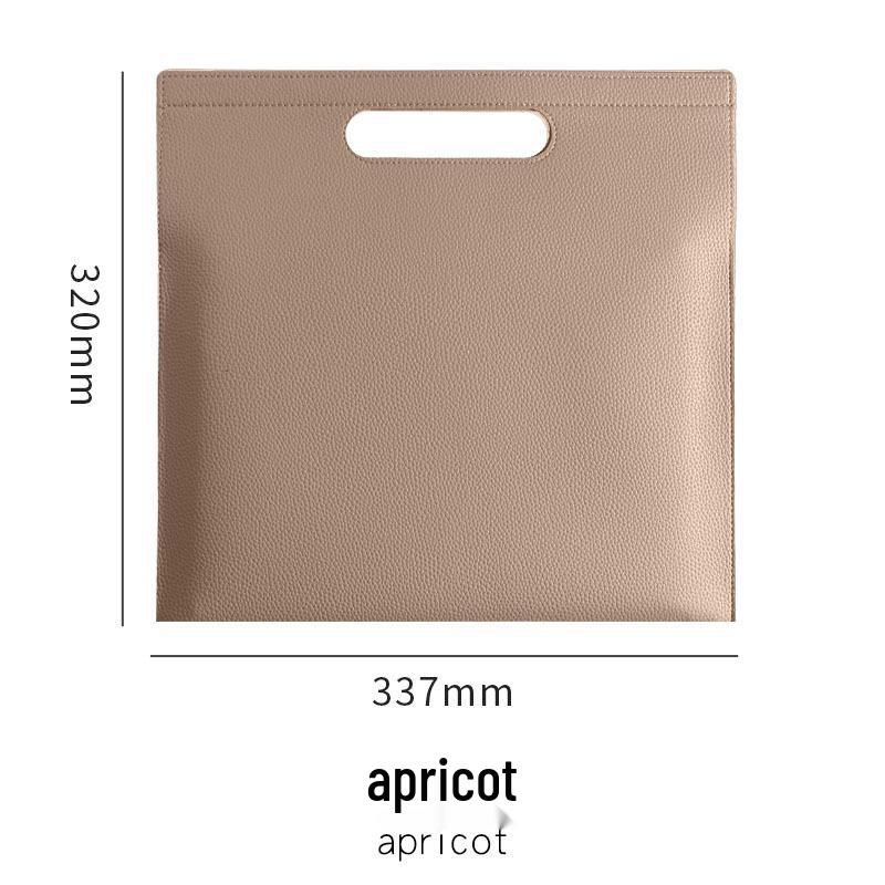 Large Capacity A4 Leather File Bag - Multifunctional Business Office Folder