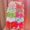 10Pcs/Set Cute Solid Ribbon Bowknot Hair Clips for Baby Girls Handmade Bows Hairpin Barrettes Headwear Kids Hair Accessories