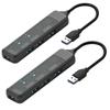 4 Port Slim USB Splitter Multiport USB Extender Hub for USB Flash Compatible with Desktop Computer and (2 Pack), Mouse, Keyboard, Drive, Laptop, More.