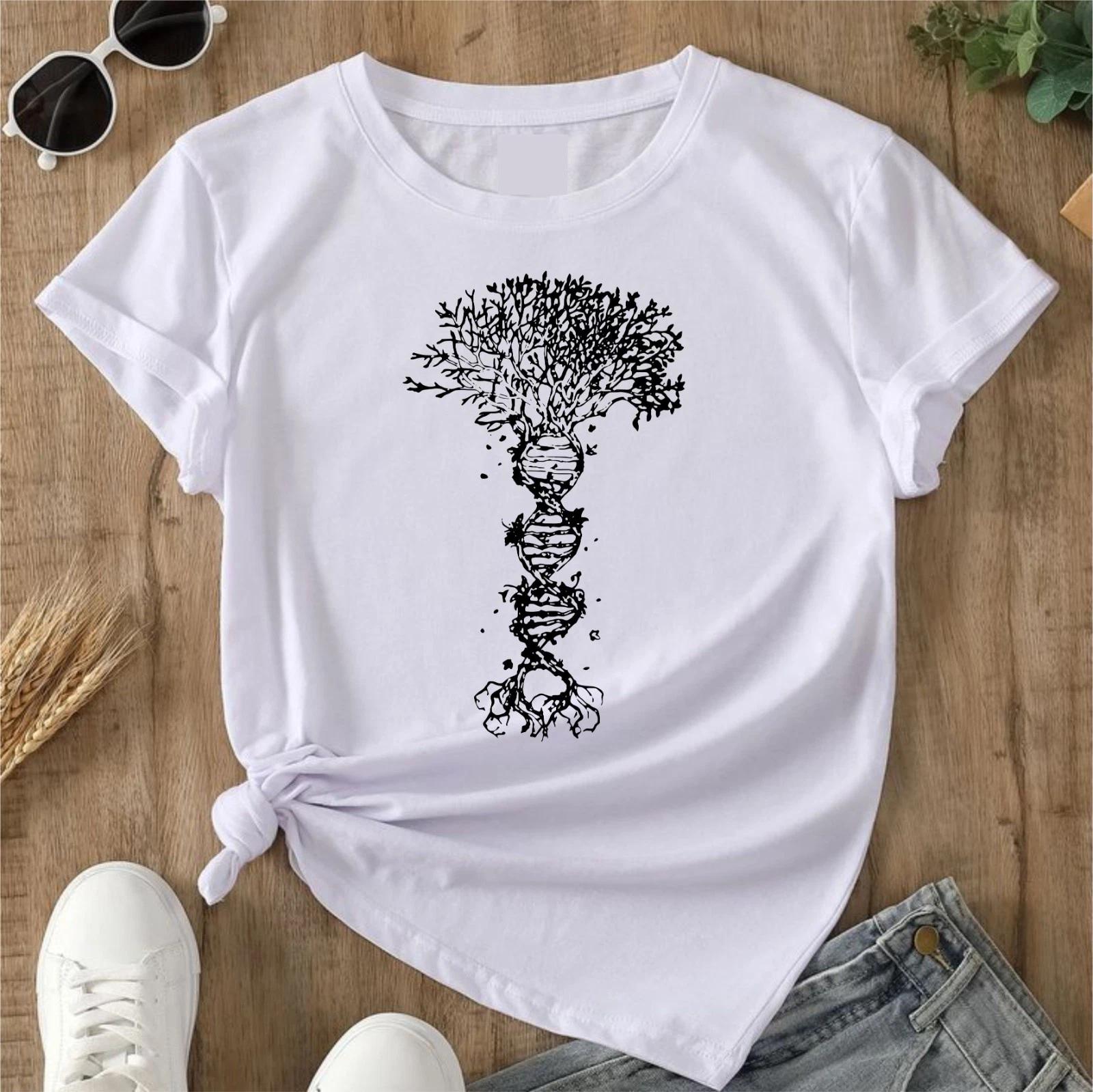 Adults Tree of Life DNA Human Genetic Code Sacred Symbol Unisex T- Shirt Biology 3XL