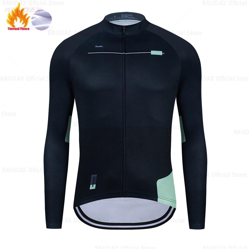 2025 Raudax Twelve Colors Winter Thermal Fleece Bicycle Clothing Cycling Jersey Set Bike MTB Riding Clothing Bib Pants Warm Sets