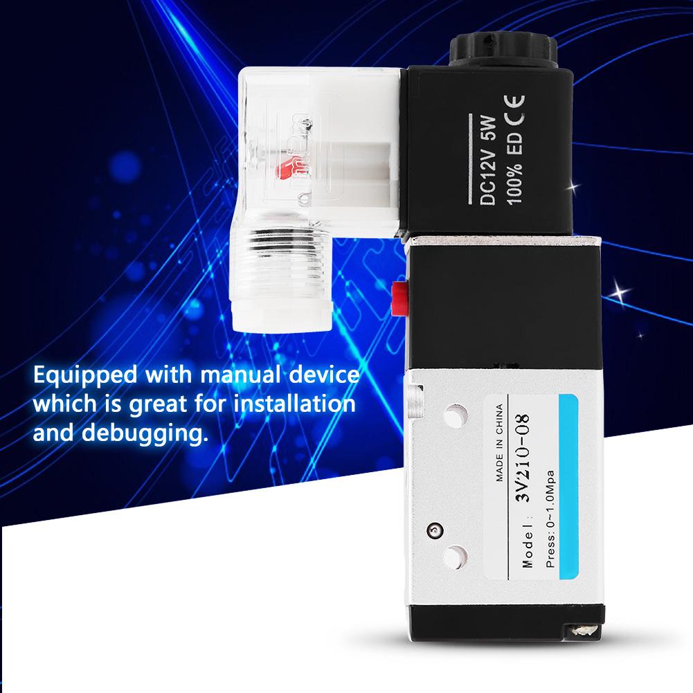 1pc Pneumatic Solenoid Valve 3-Way 2-Position Type G1/4 0.15 - -0.8 MPa (AC220V)
