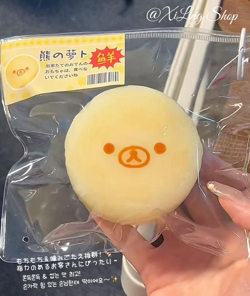 Squishy toys with a frozen butter like texture - Cute Bear Radish shaped to relieve stress - Food Grade Silicone