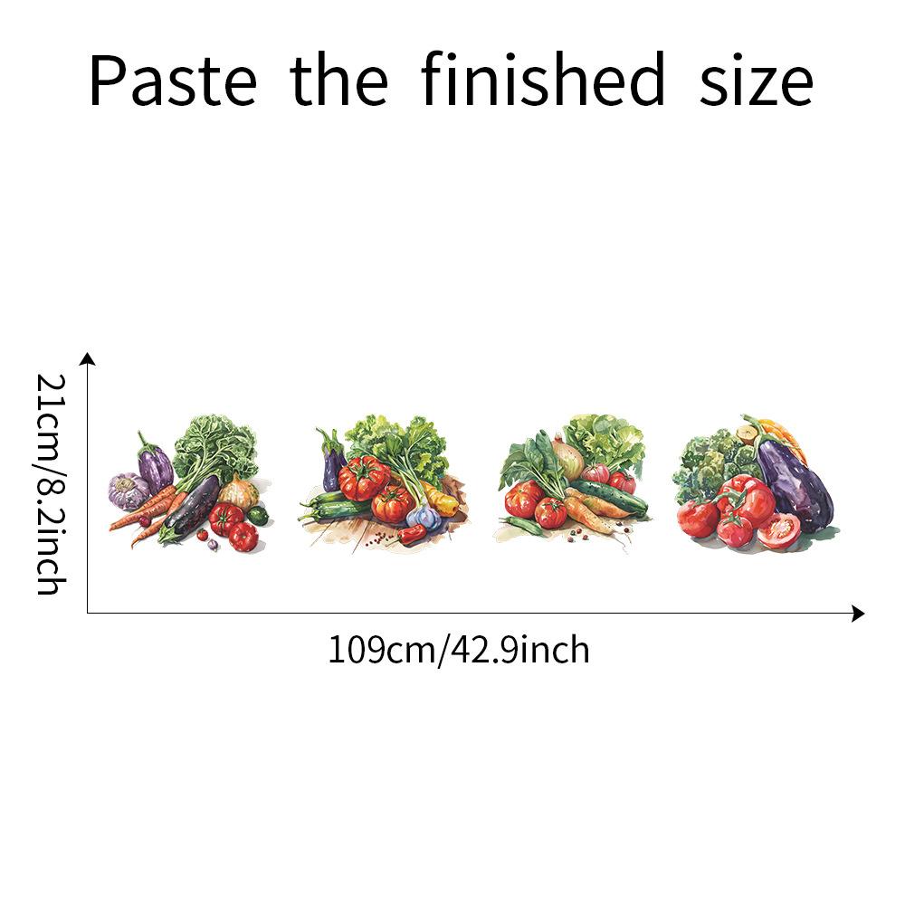 

Creative Painted Eggplant Tomato Vegetable Wall Sticker for Kitchen Dining Room Home Decor 30x87cm разноцветный