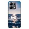 Case For Xiaomi Redmi Note 13 4G White Nike Logo Sea Sun Maniacase