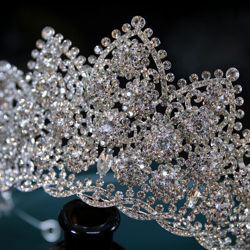 European Style New Luxurious and Elegant Bride Wedding Crown Headdress Heavy Industry Crown Tiara Hair Accessories Main Wedding Accessories