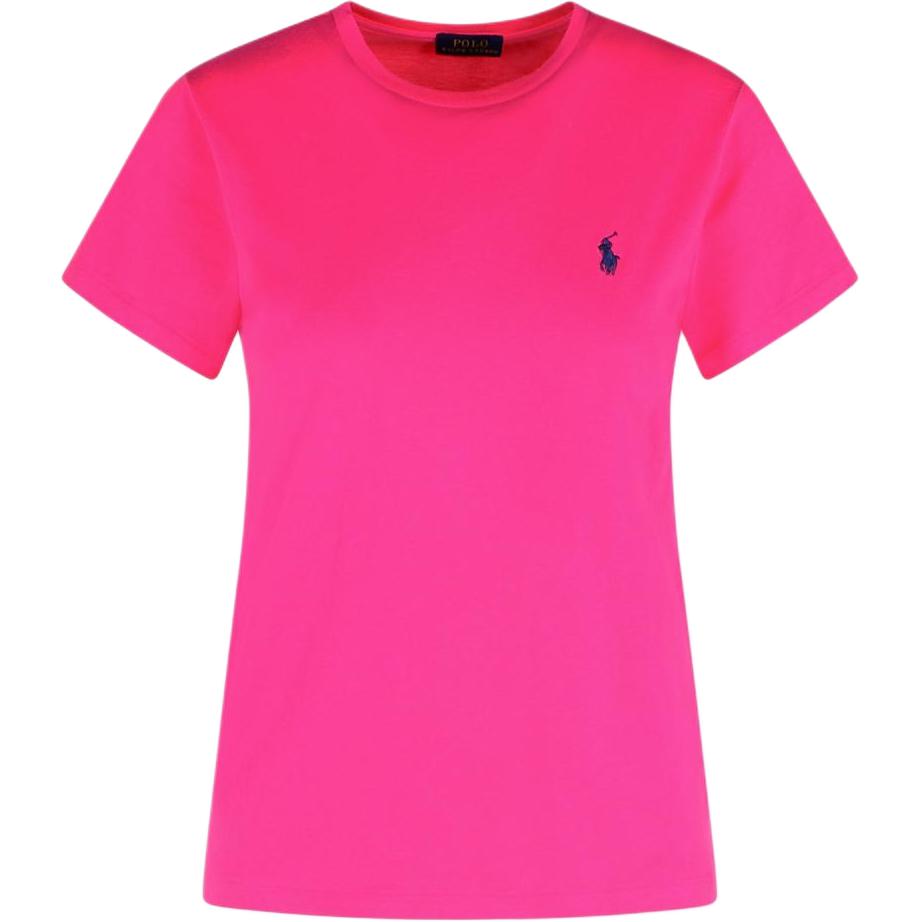 

Женская футболка с коротким рукавом и круглым вырезом с логотипом Polo Ralph Lauren, цвет флуоресцентно-розовый 211898698-031 XS