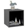 TV Stands (Set of 4) High Gloss Grey 37 X 35 X 37 Cm Engineered Wood