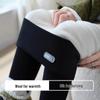 GUJIN Women's Wool Silk Blend Thickened High-Waist Thermal Leggings