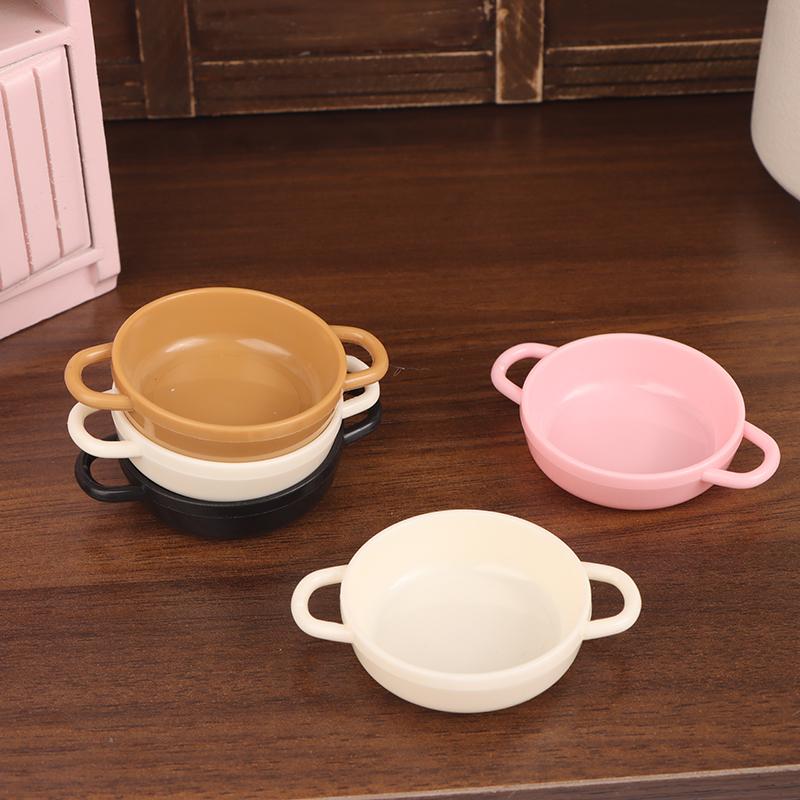 5Pcs 1/12 Dollhouse Simulation Soup Pot Model Dollhouse Miniature Kitchen Cookware Decoration Dolls House Accessories