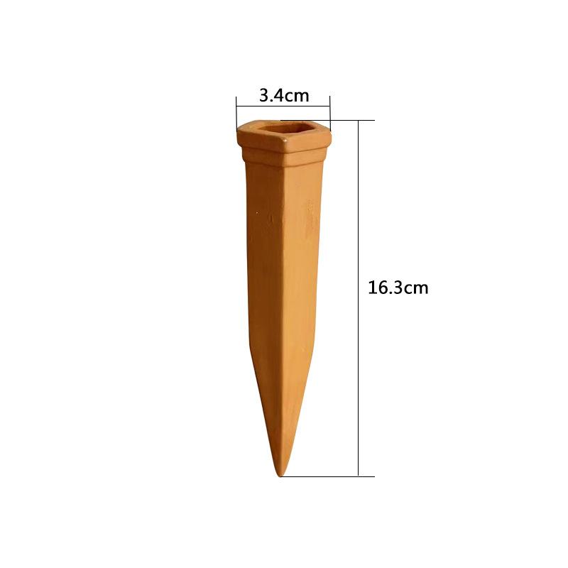 Terracotta & White Ceramic Self‑Watering Spike Automatic Plant Waterer for Potted Plants