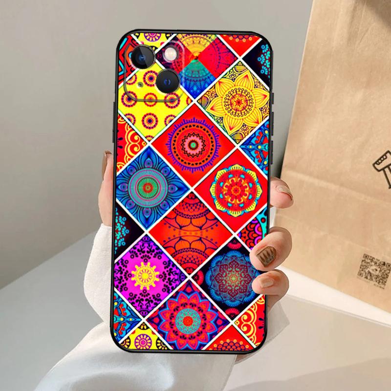 

Moroccan Mosai Tile Pattern Phone Case For iPhone 17 Air 16 15 14 11 12 13 Pro Max 12 13 mini 15 16 Plus 16e Cover Coque For iPhone 17Pro MAX
