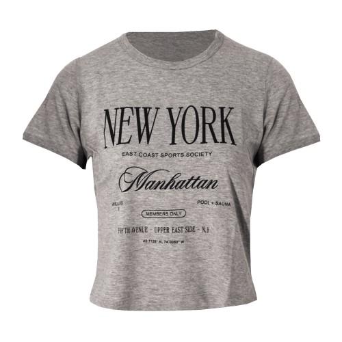 BRAVE SOUL Camiseta feminina/senhora Buddy New York Baby XS cinzento/preto