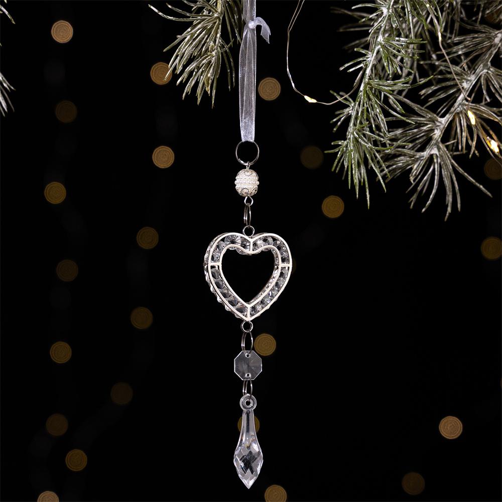 Acrylic Christmas Ornaments Gift Set Snowflake Icicle Teardrop Crystal Clear Decorations Hanging Pendants