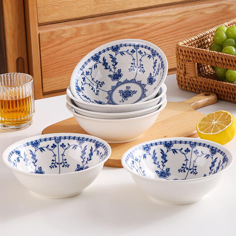 Linpan Retro Ceramic Rice/Noodle/Soup Bowl Set