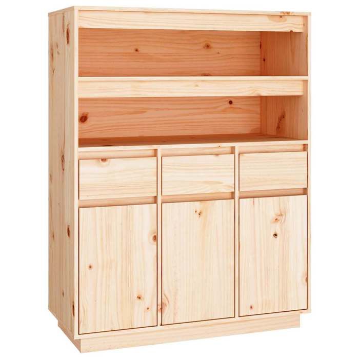 818215 vidaXL Buffet haut 89x40x116,5 cm Bois massif de pin