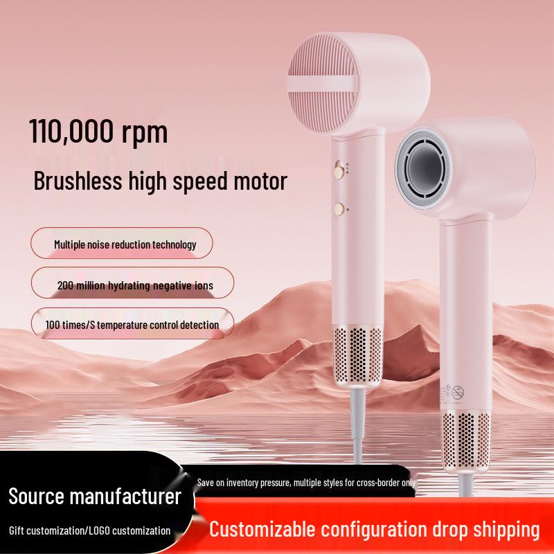 2025 High-Speed Negative Ion Professional Hair Dryer for Home and Salon, Hot and Cold Air, Large Air Volume.