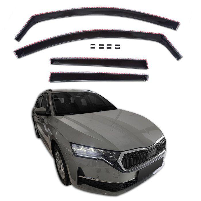 Air Deflectors - Skoda Octavia IV (since 2020) Break - 4 Pieces - Aerodynamic - Easy Assembly