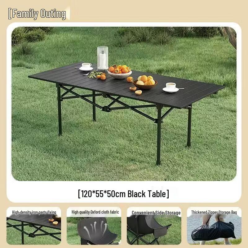 Tan Portable Folding Picnic & BBQ Table