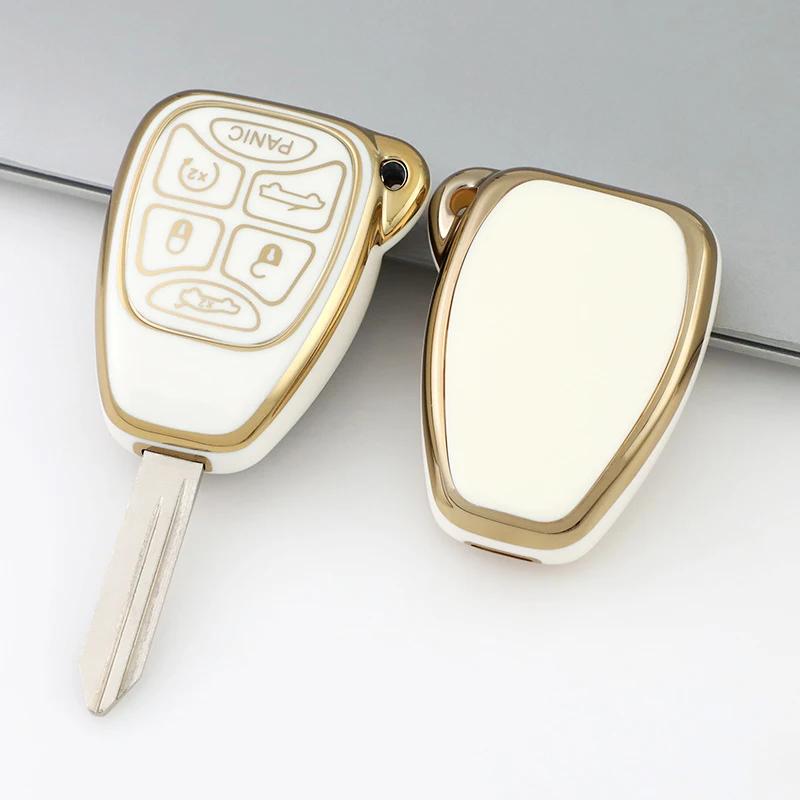 For Jeep Grand Cherokee Wrangler JK Commander for Dodge Nitro Calibe for Chrysler 300C Pacifica TPU Key Cover Case Cap