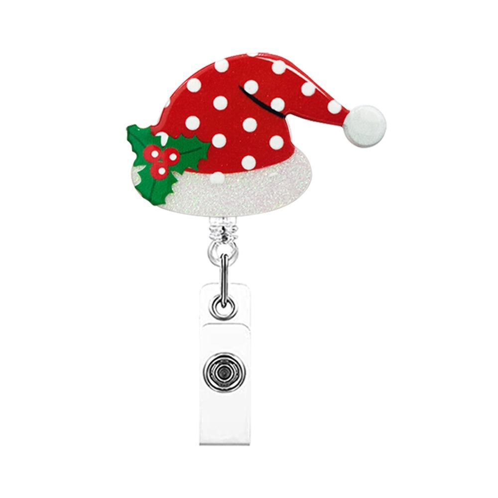 Snowman Elk Christmas Badge Reel Santa Claus ID Card Holder  Doctor Student