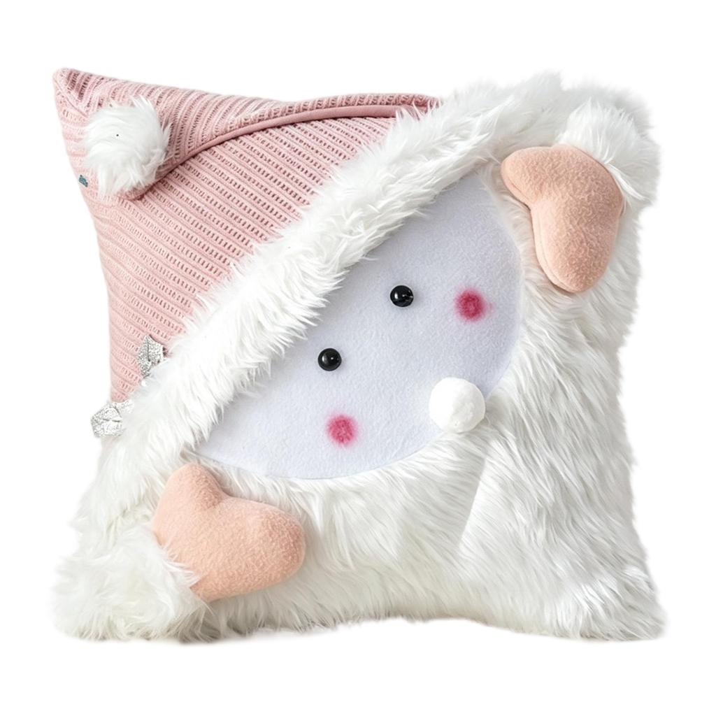 Christmas Throw Cover with 3D Decorative Cushion Case for Sofa Couch