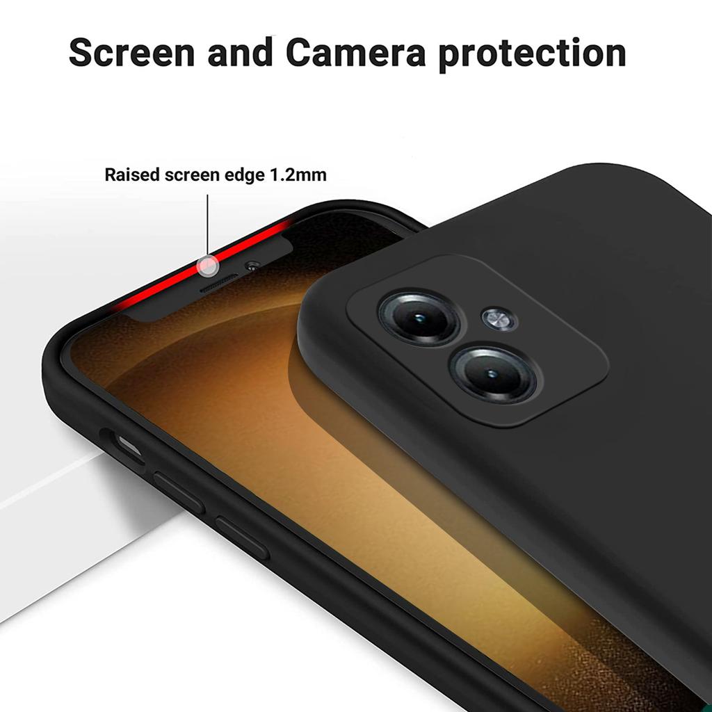 For Motorola Moto G54 5G Case Liquid Silicone Phone Shell Anti-Scratch Phone Cover with Strap