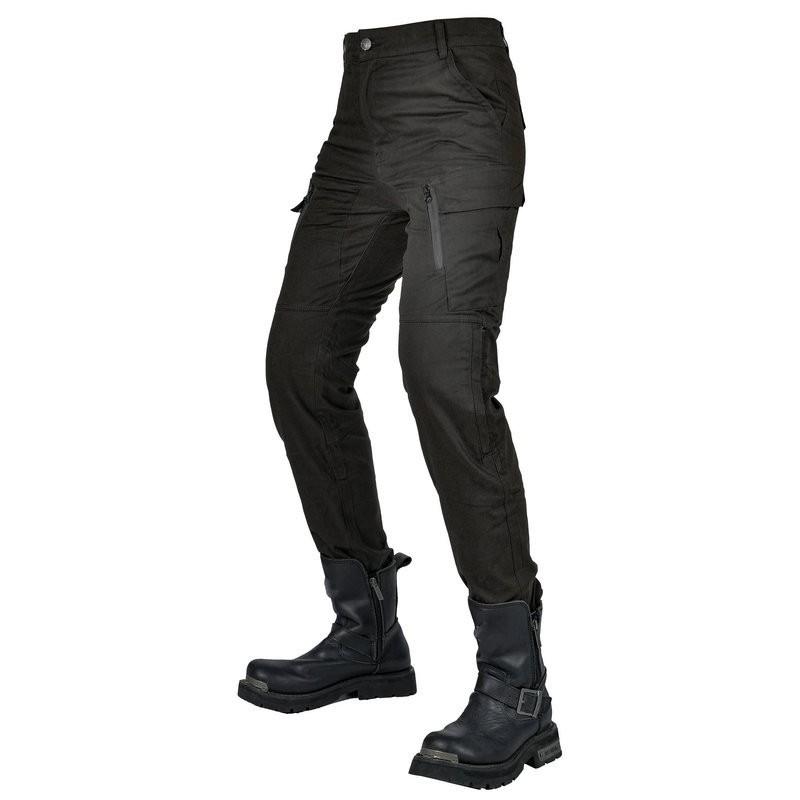 Womens Motorcycle Riding Pants Vintage Workwear Style Slim Fit Protective Gear With Extended Padding