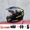 Full Face Motorcycle Helmet With Detachable Bluetooth Module ABS Shell Unisex All Season Retro Style